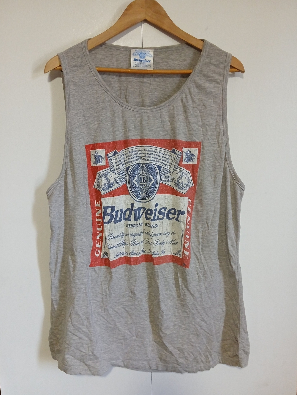 Calhoun Budweiser King of Beers Oversized Tank Top Men's L / XL
